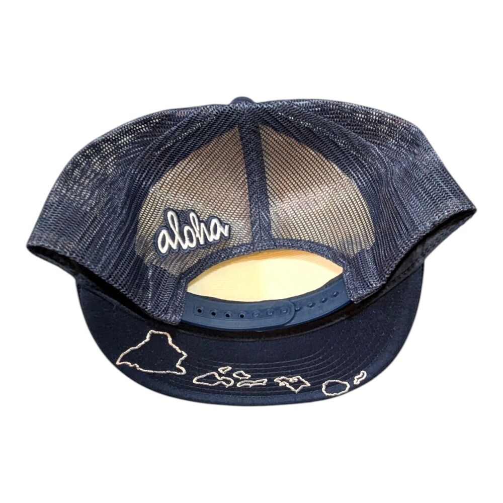 Local Motion Hawaii Mesh Foam Front Snapback Trucker Hat Stitched Bill Beach - Picture 4 of 4